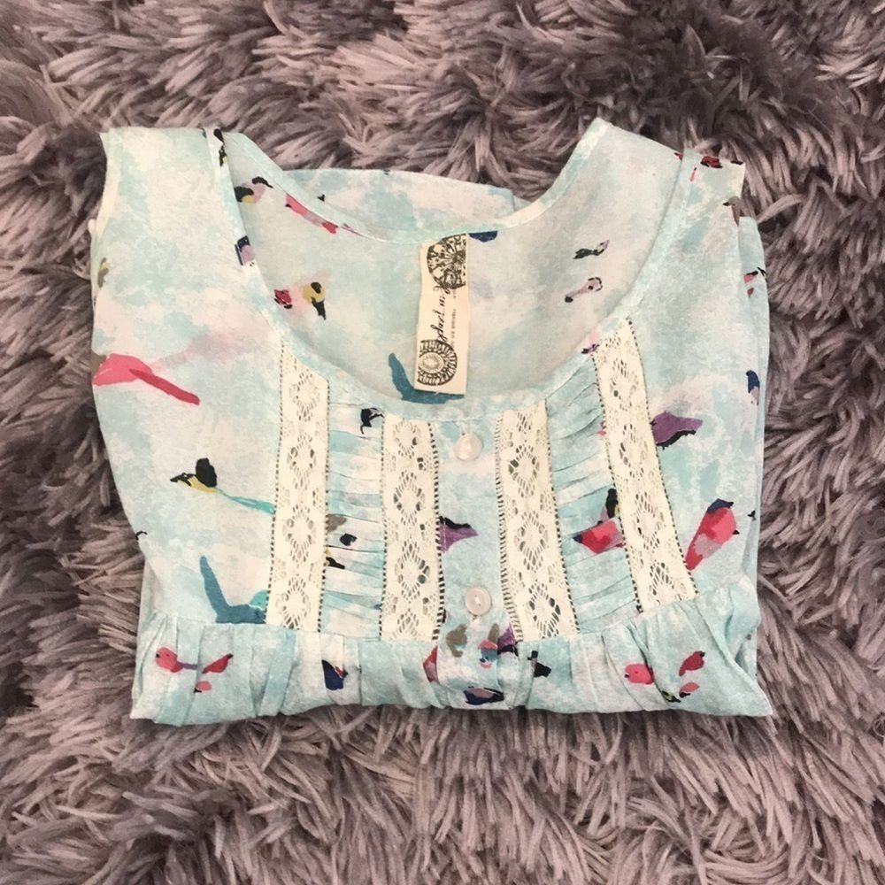 Free People Blue Bird Tank Top Size S - Picture 9 of 9